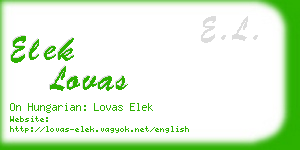 elek lovas business card